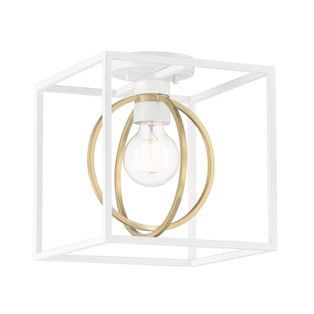 Designers Fountain 10in Kew Gardens 1 Light Matte White Ceiling Light Semi Flush Mount D260M-SF-MW